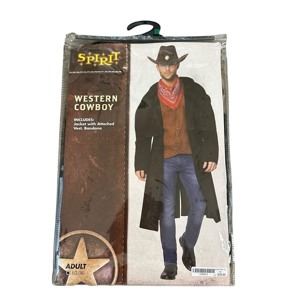 NWT Spirit Halloween Adult L/XL Mens‎ Western Cowboy Costume Yellowstone New - Picture 3 of 7